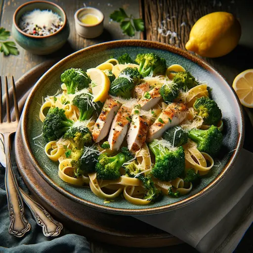 pasta con brocoli y pollo